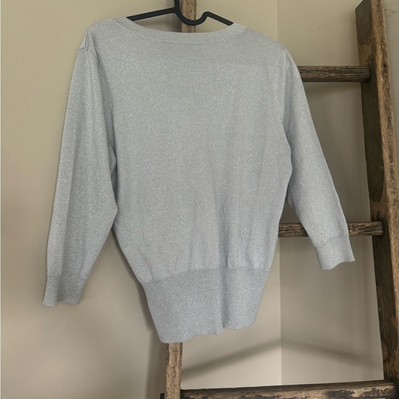 NWOT White House Black Market Silver Embellished Cardigan - Picture 6 of 9